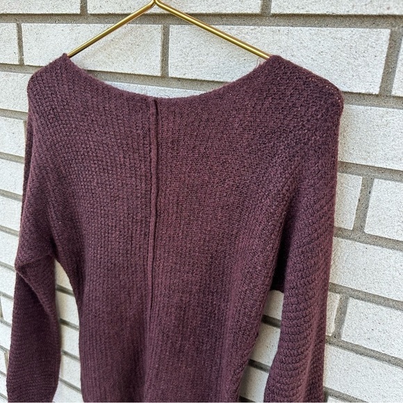 NWT Abercrombie & Fitch Maroon Pullover Dolman Sleeve Knit Sweater - Picture 6 of 10